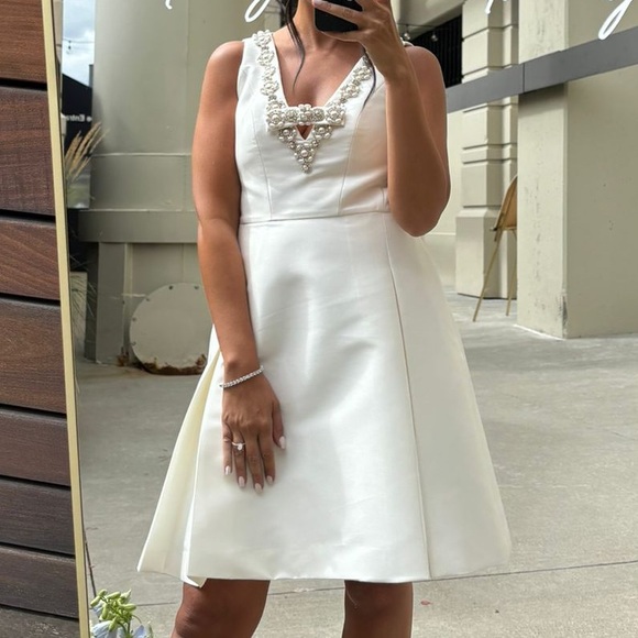 Worn Once BRIDAL Sachin & Babi Millie Dress - Off White - Picture 1 of 10